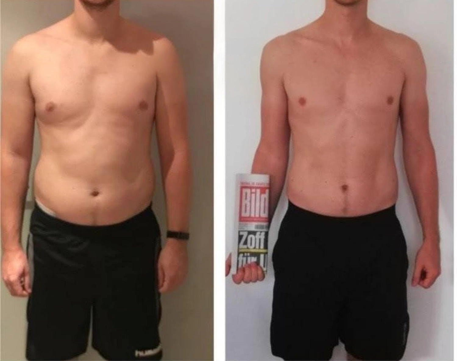 vor und nach der Gewichtsabnahme von Hoppes Ernährungs&Fitness Beratung GbR