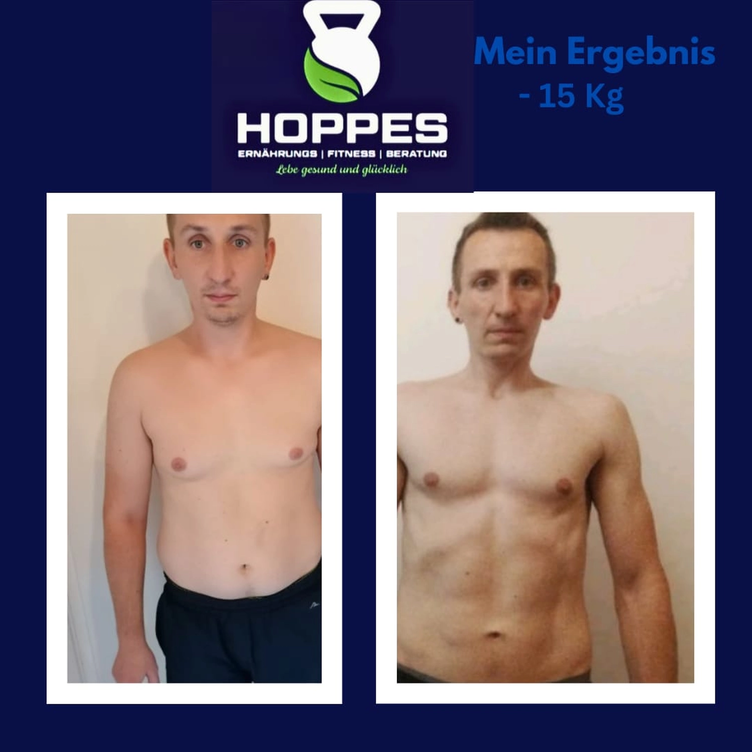 vor und nach der Gewichtsabnahme von Hoppes Ernährungs&Fitness Beratung GbR