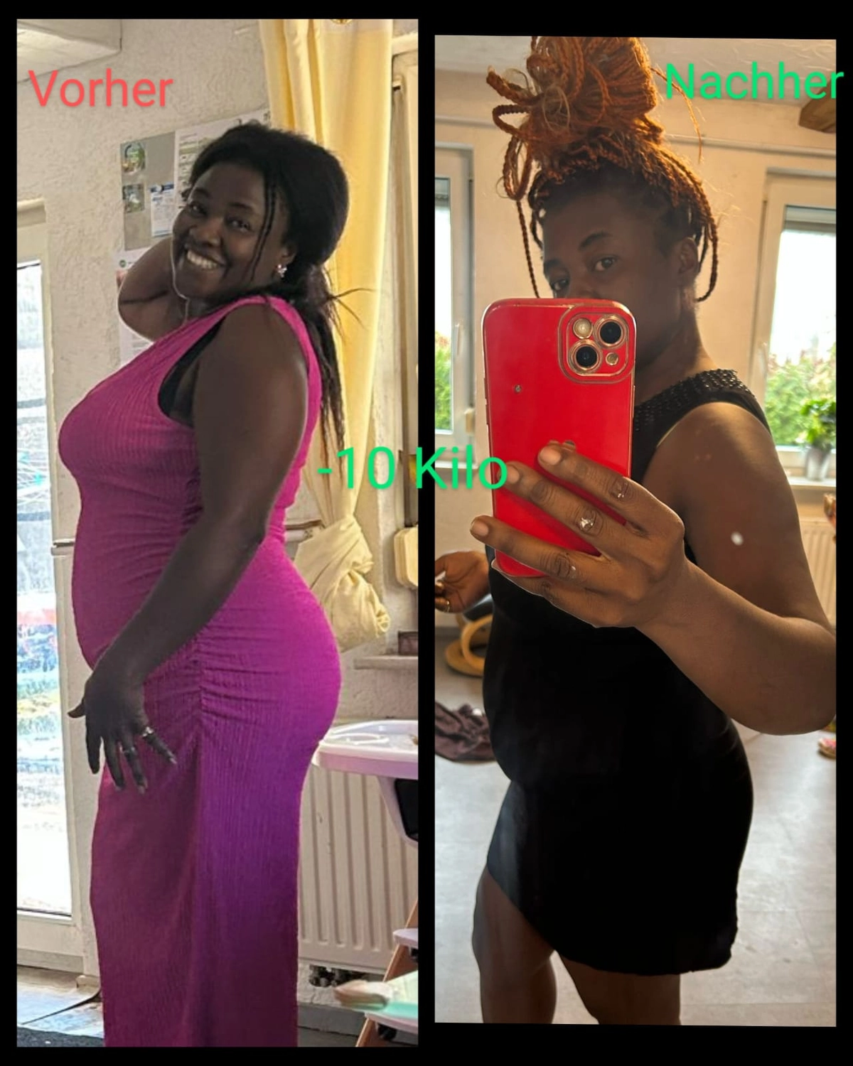 vor und nach der Gewichtsabnahme von Hoppes Ernährungs&Fitness Beratung GbR