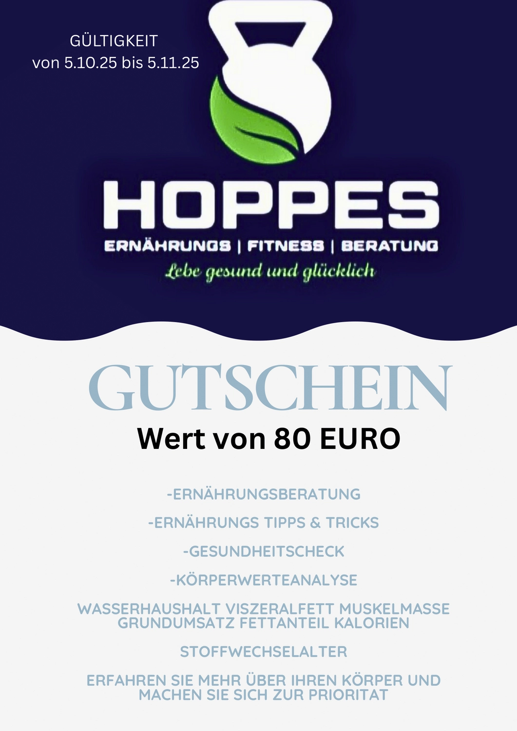 Gutschein von Hoppes Ernährungs&Fitness Beratung GbR